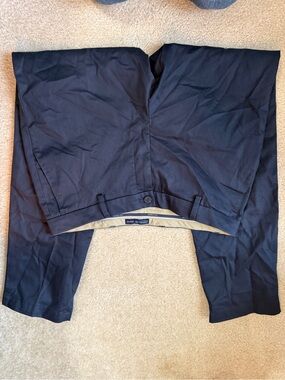 Dockers Navy Blue Dress Pants with Khaki Waistband Detail